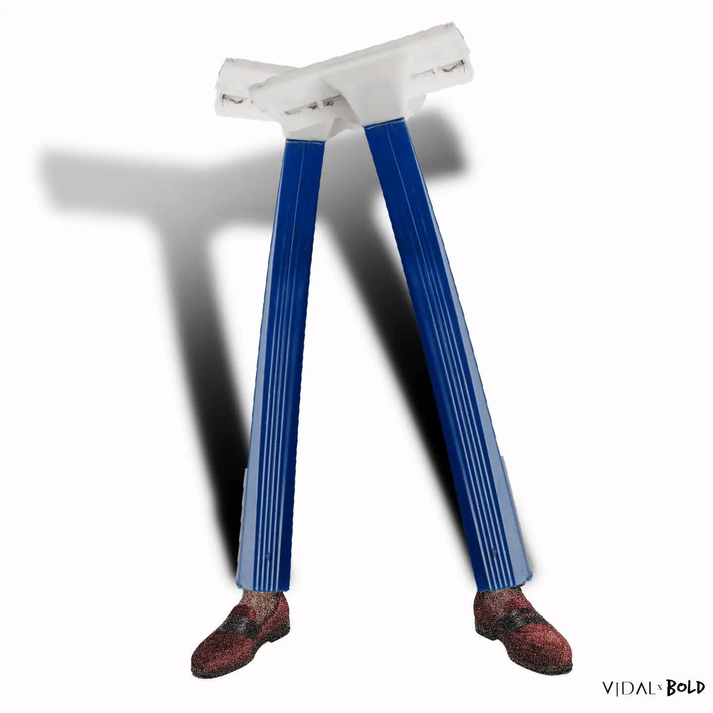 Rasoir bleu — visuel VIDAL × BOLD